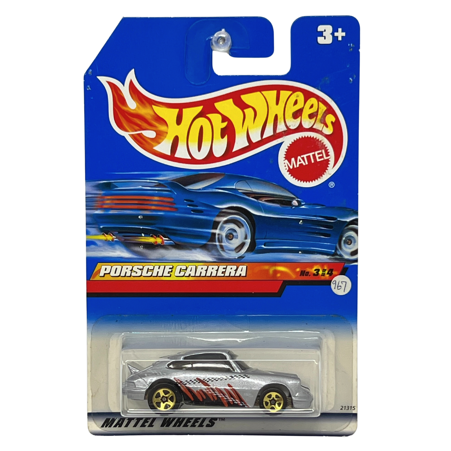 Hot Wheels Porsche Carrera 1:64 Diecast Silver