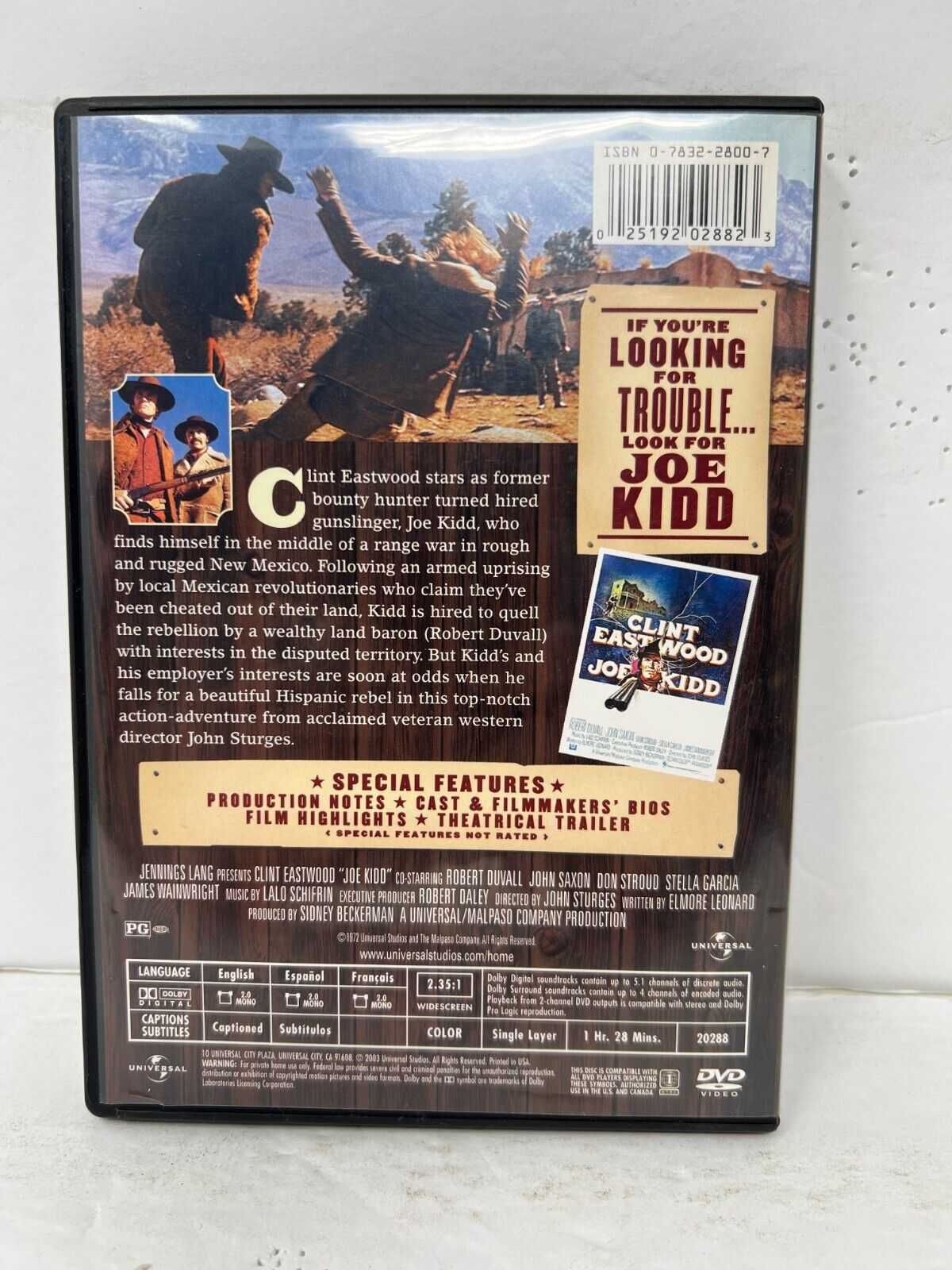 Joe Kidd (DVD) Western Good Condition!!!