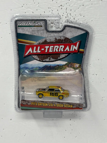 Greenlight All-Terrain 1973 Datsun 510 Sedan 4-Door 1:64 Diecast Version 3