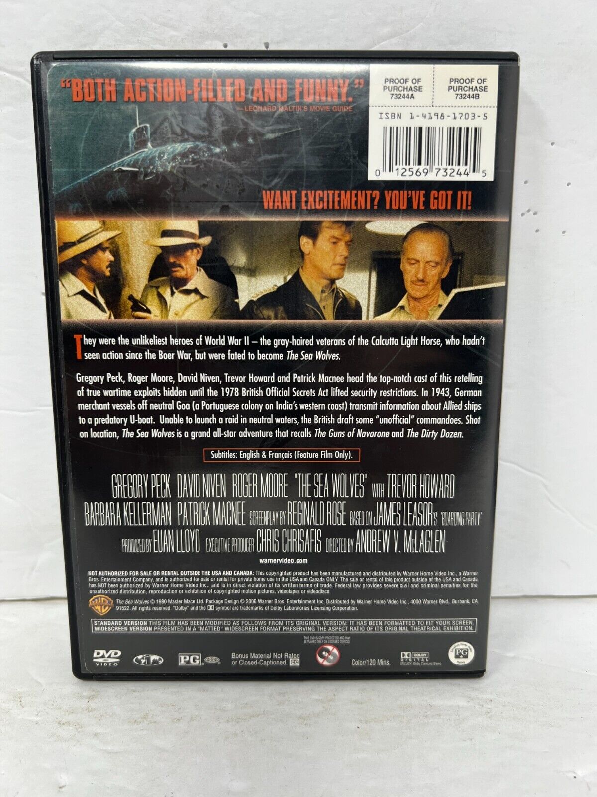 The Sea Wolves (DVD) War Good Condition!!!