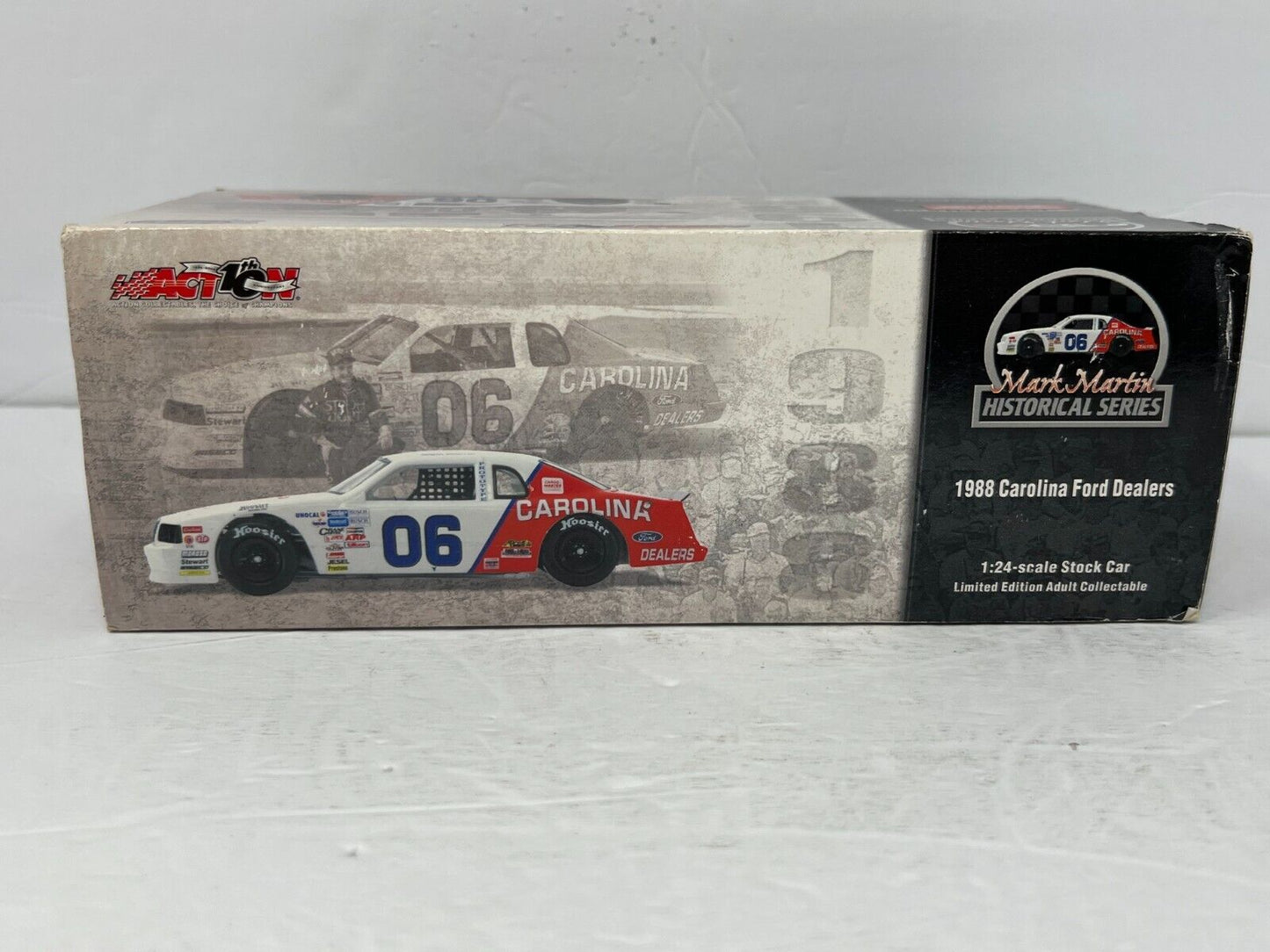 Action Nascar #6 Mark Martin Carolina 1986 Ford Thunderbird Extreme 1:24 Diecast