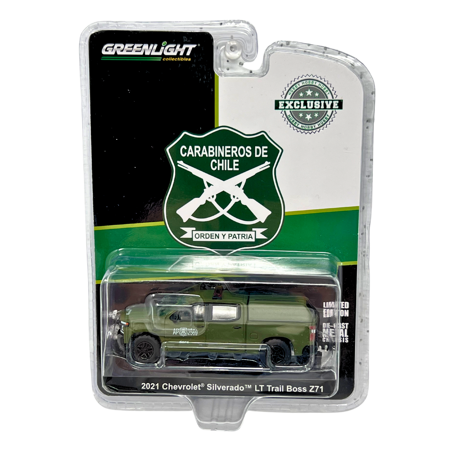 Greenlight Hobby Excl. 2021 Chevrolet Silverado LT Trail Boss Z71 1:64 Diecast