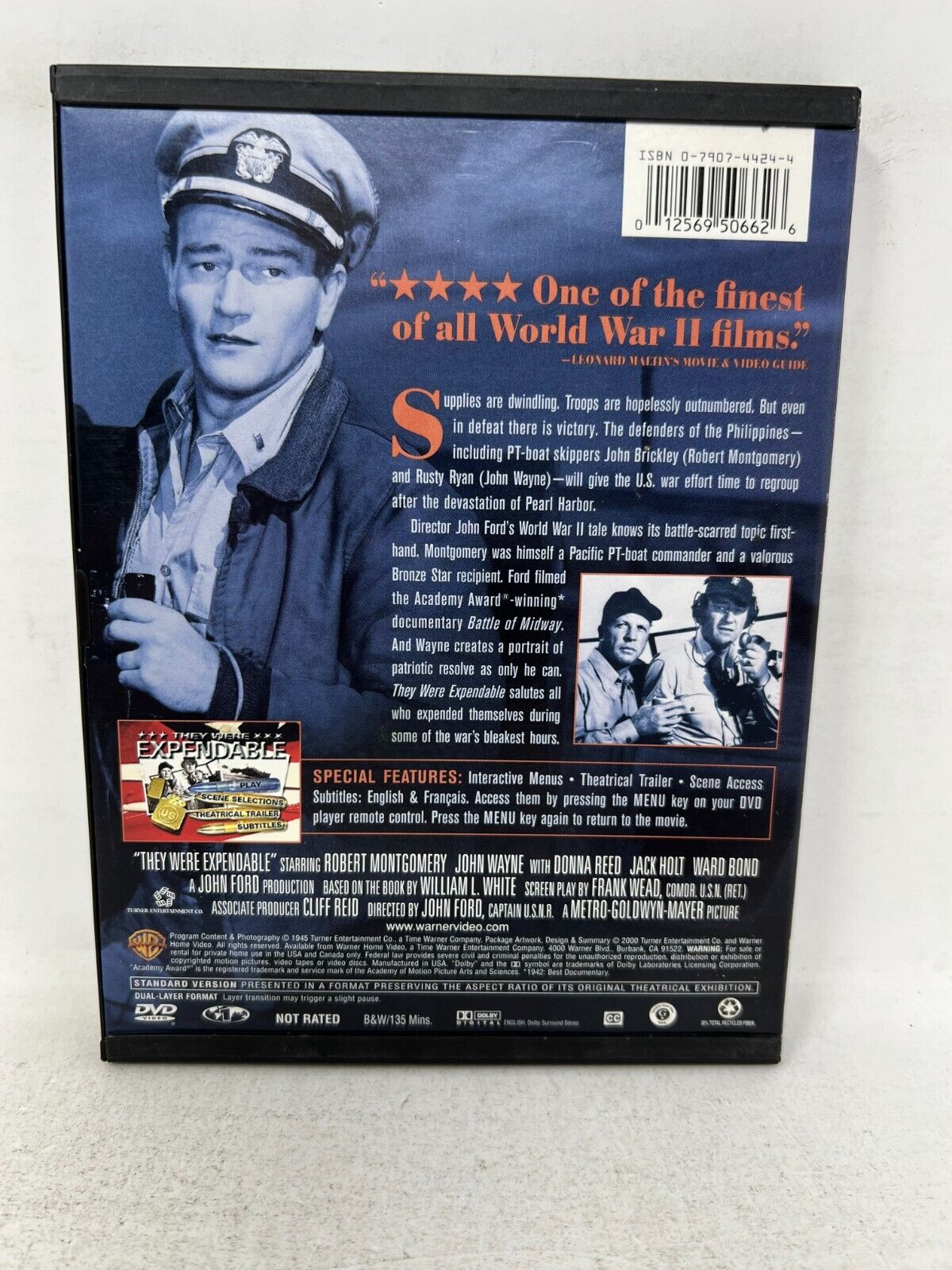 They Were Expendable (DVD) John Wayne War Movie Good Condition!!!