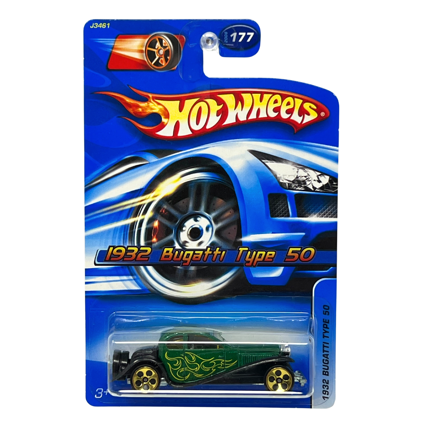 Hot Wheels 2005 1:64 Scale Black & Gold 1932 Bugatti Type 50 Die Cast Car #158