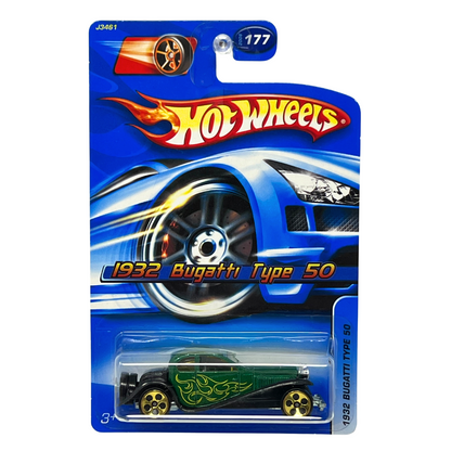 Hot Wheels 1932 Bugatti Type 50 Green 1:64 Diecast