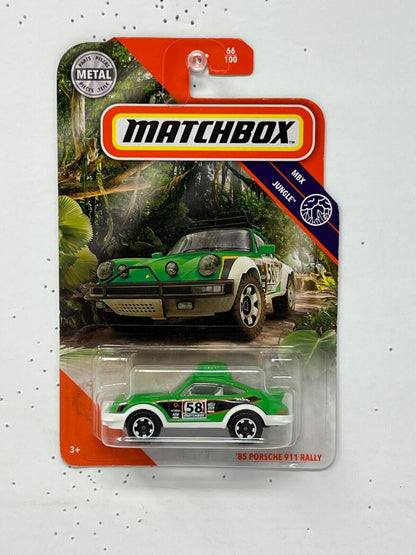 Matchbox MBX Jungle 1985 Porsche 911 Rally 1:64 Diecast