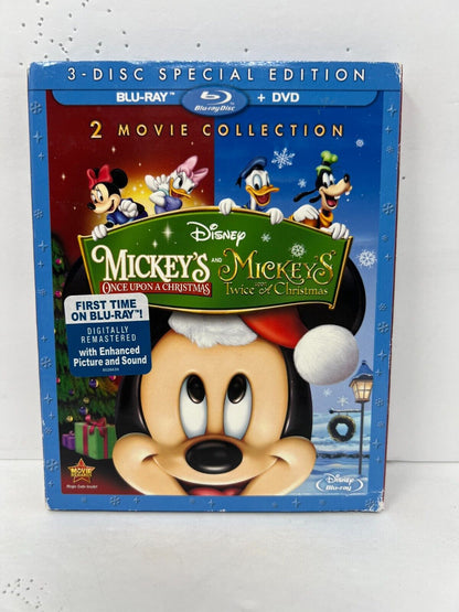 Mickey's Once & Twice Upon A Christmas (Blu-ray) Disney Good Condition!!!