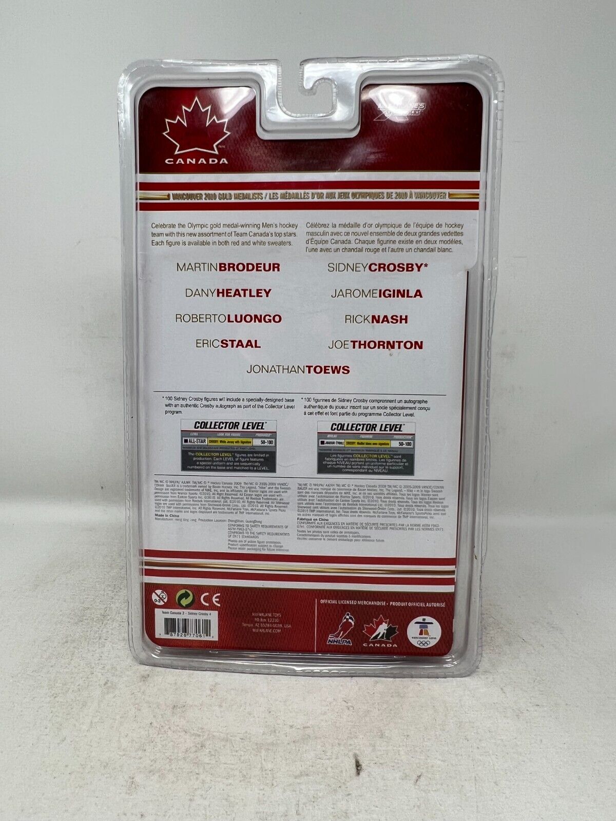 Mcfarlane NHL Sidney Crosby Team Canada Series 3 Red Jersey 6 Inch Figure