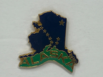 Alaska Map Souvenir Cities & States Lapel Pin CPS1