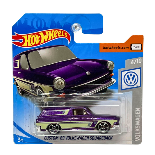 Hot Wheels Custom 1969 Volkswagen Squareback 1:64 Diecast Short Card