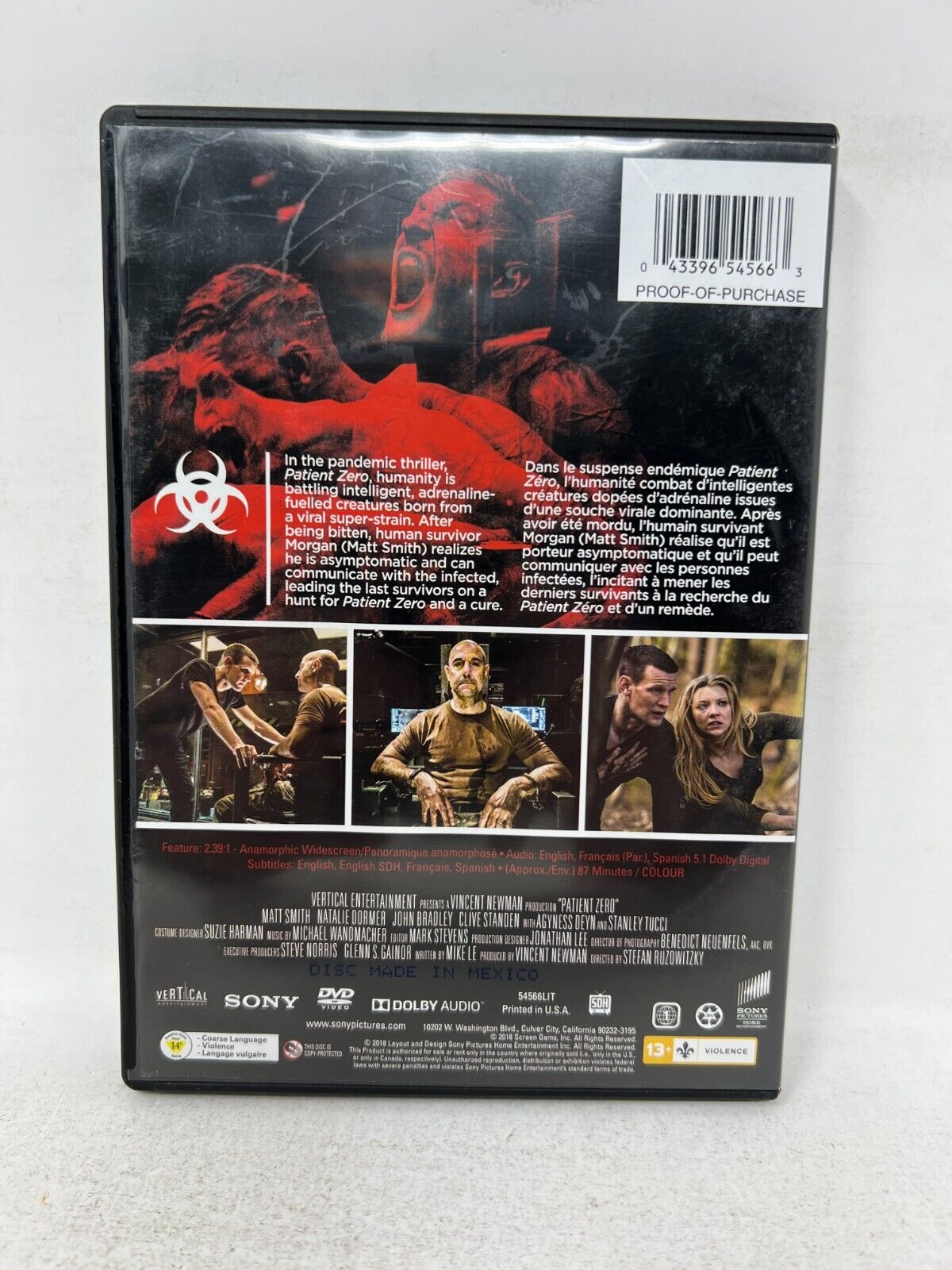 Patient Zero (DVD) Horror Good Condition!!!