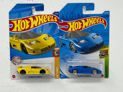 Hot Wheels HW Turbo '94 Bugatti EB110 SS 1:64 Diecast 2 Lot Combo