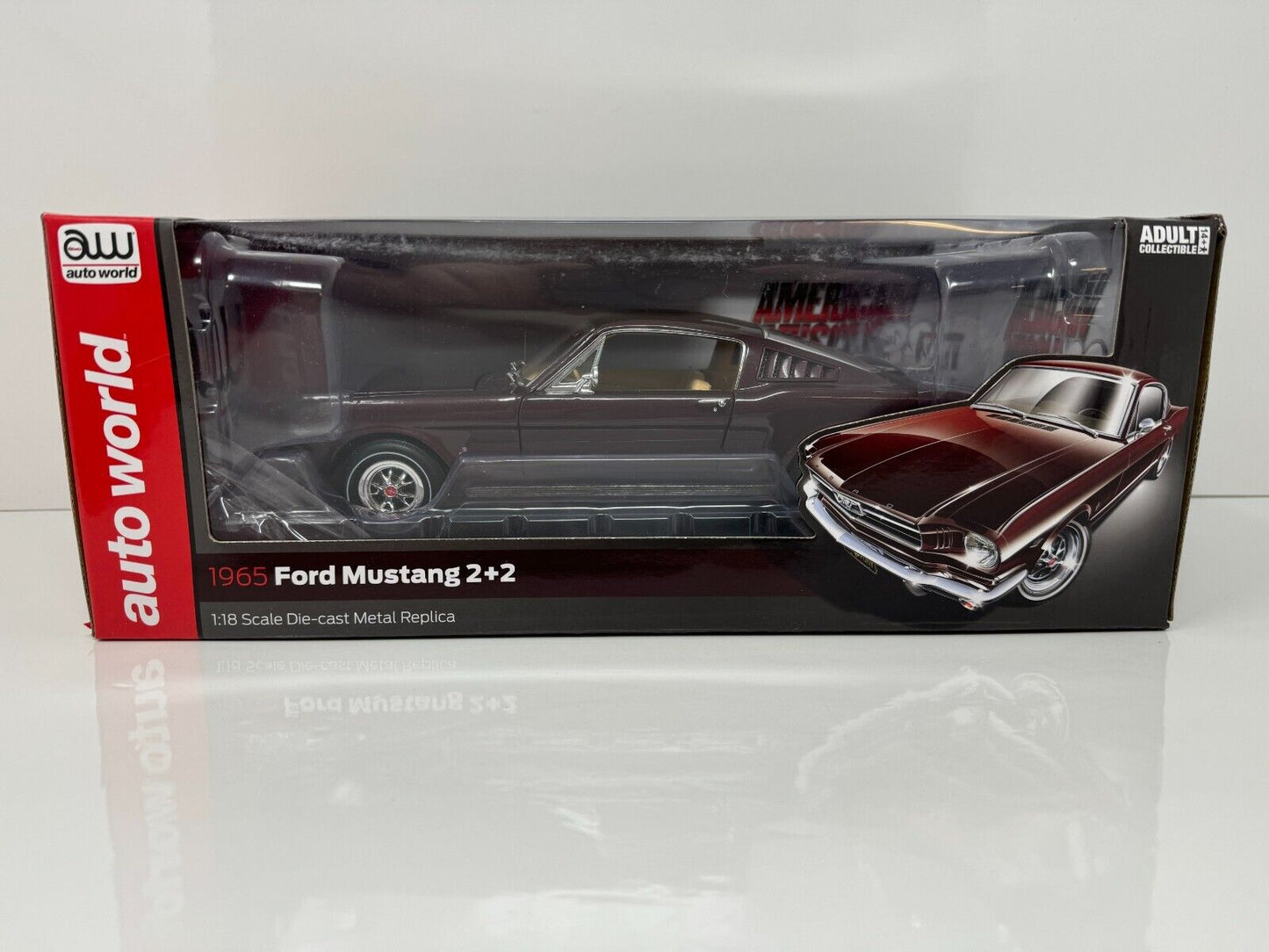 Auto World American Muscle 1965 Ford Mustang (2 + 2) 1:18 Diecast