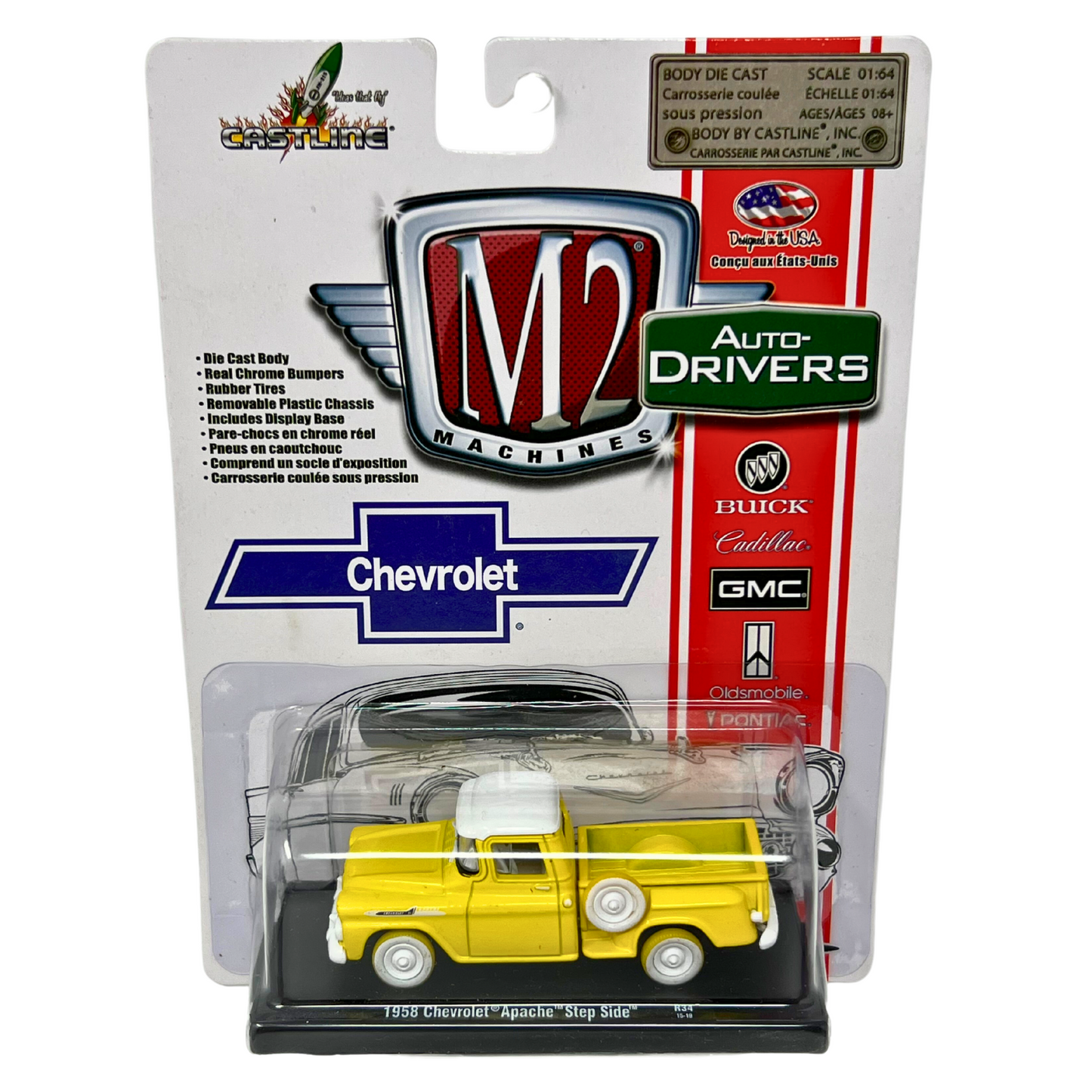 M2 Machines 1958 Chevrolet Apache Step Side CHASE Auto-Drivers 1:64 Diecast