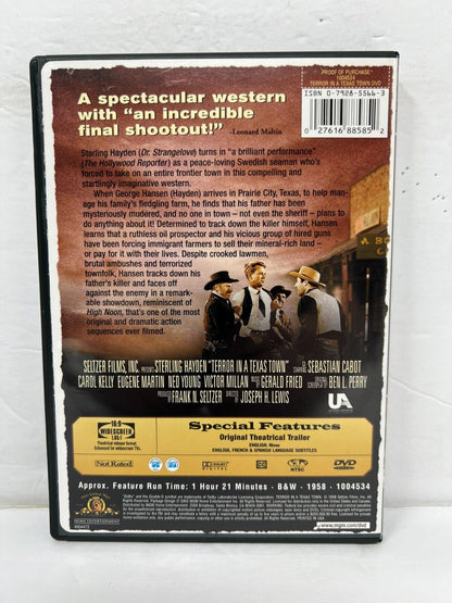 Terror in a Texas Town (DVD) Western Good Condition!!!