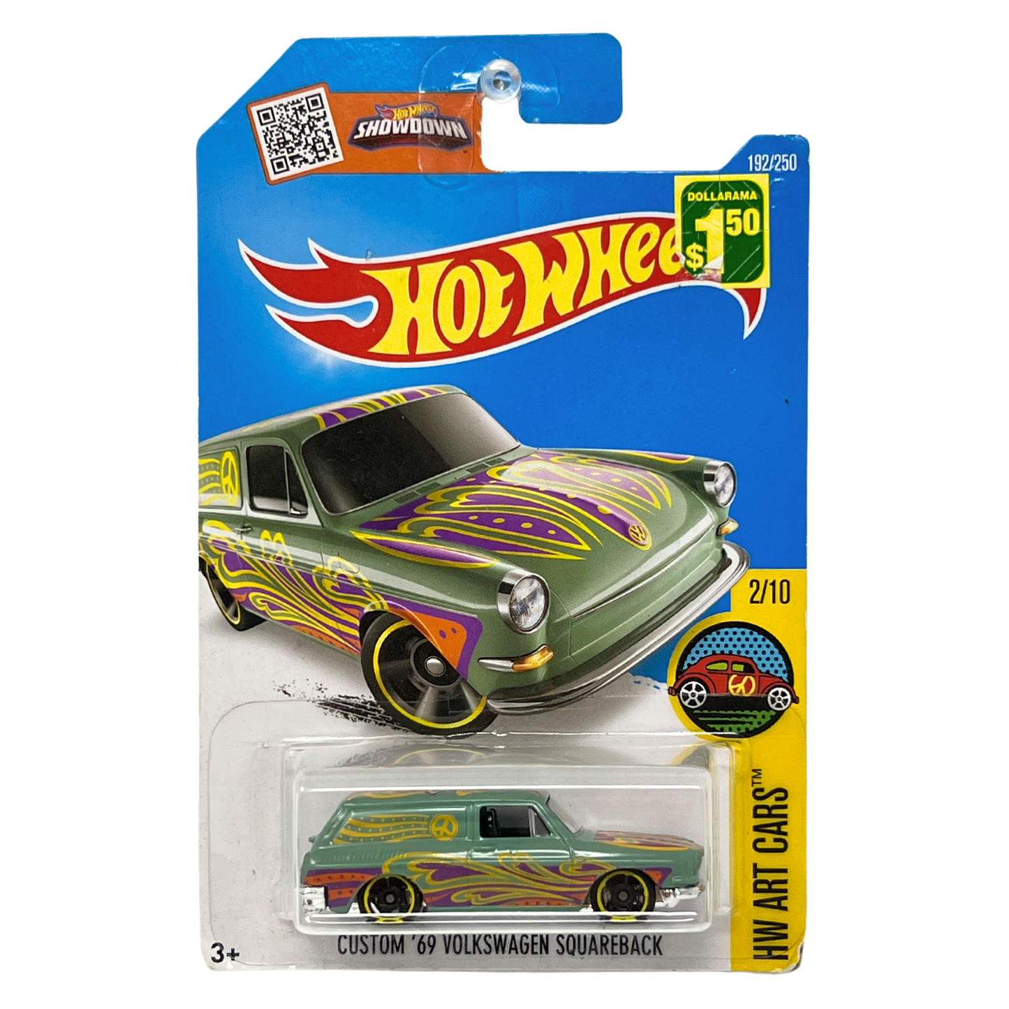 Hot Wheels HW Art Cars Custom 1969 Volkswagen Squareback 1:64 Diecast