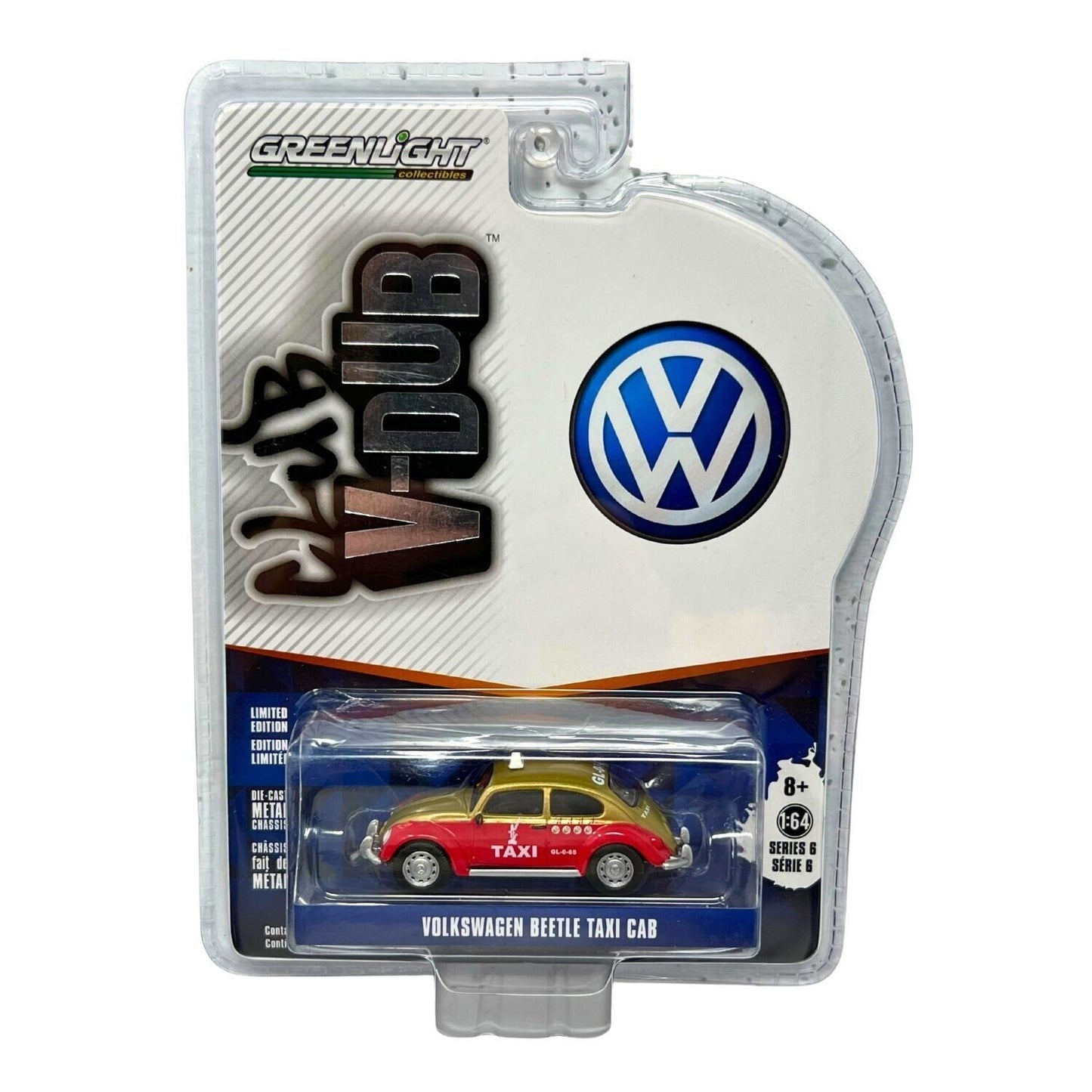 Greenlight Club V-Dub Volkswagen Beetle Taxi Cab 1:64 Diecast V2