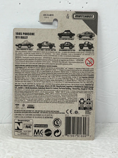 Matchbox Offroad Rally 1985 Porsche 911 Rally 1:64 Diecast