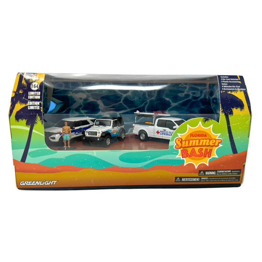 Greenlight Florida Summer Bash 4-Vehicle Diorama 1:64 Diecast