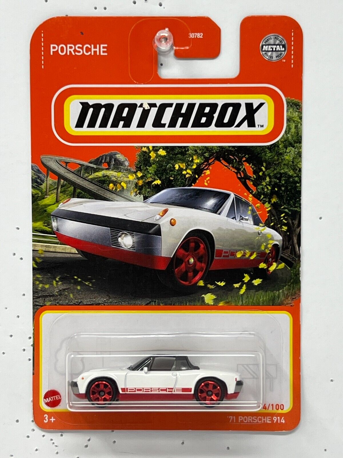 Matchbox 1971 Porsche 914 White 1:64 Diecast Version 2