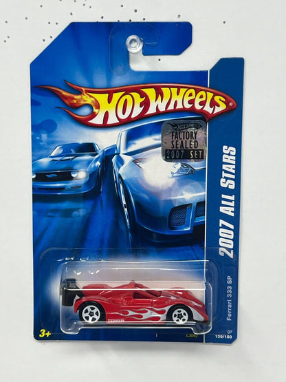 Hot Wheels 2007 All Stars Ferrari 333 SP Red 1:64 Diecast Factory Sealed Set