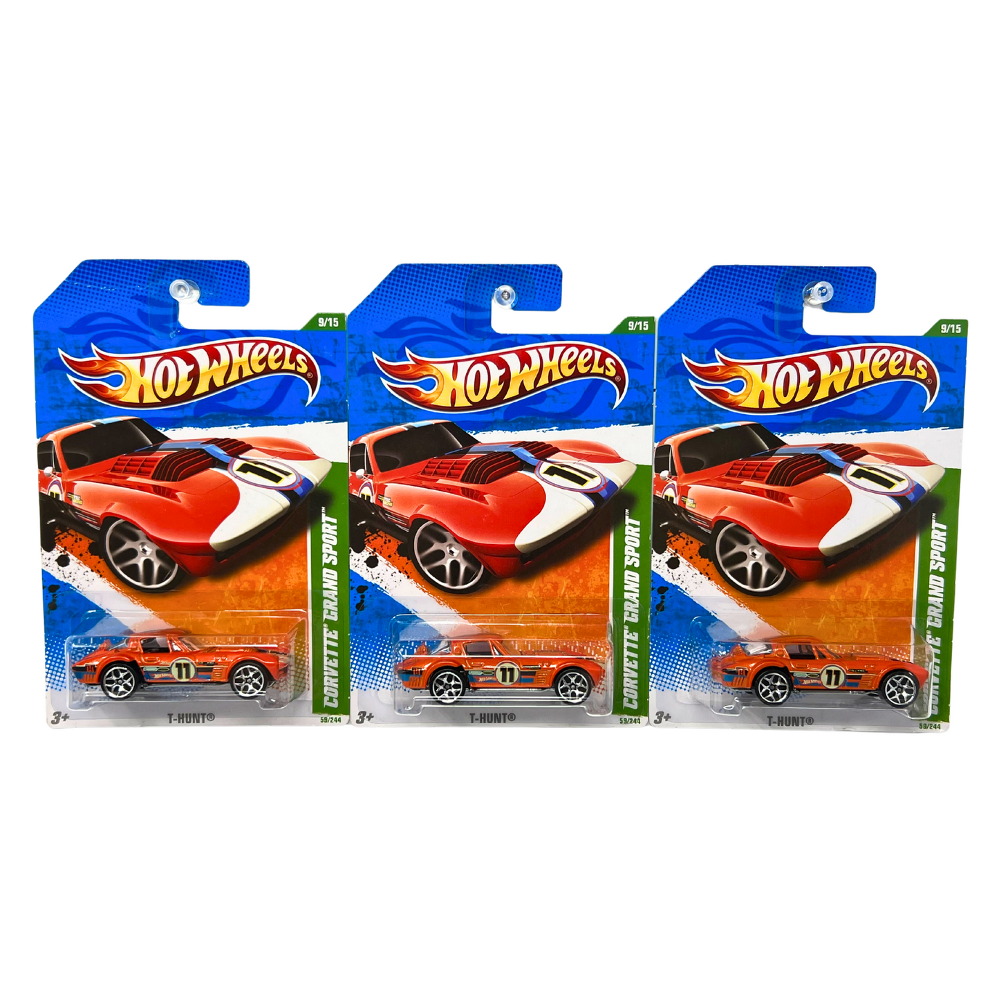 Hot Wheels Treasure Hunt Corvette Grand Sport 1:64 Diecast 2011 Lot of 3