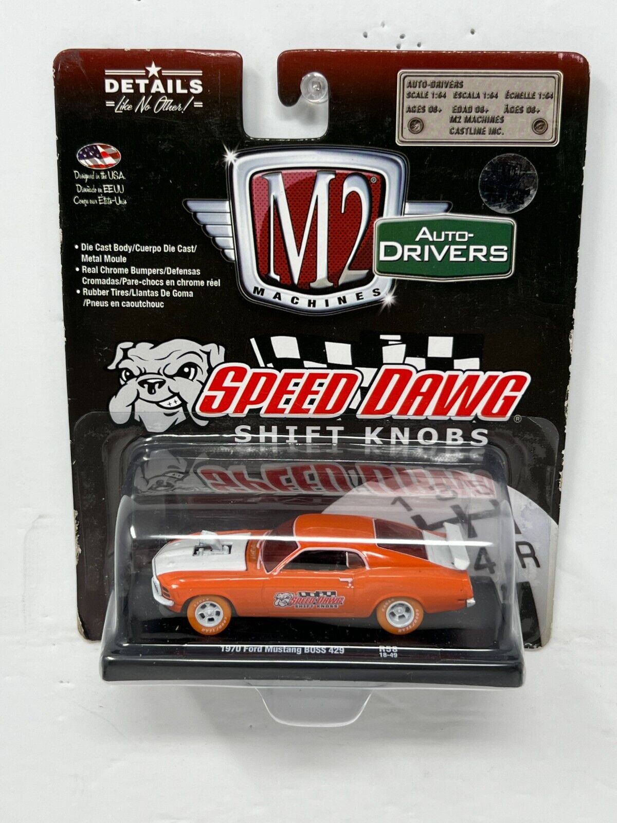M2 Machines Auto-Drivers 1970 Ford Mustang Boss 429 CHASE 1:64 Diecast