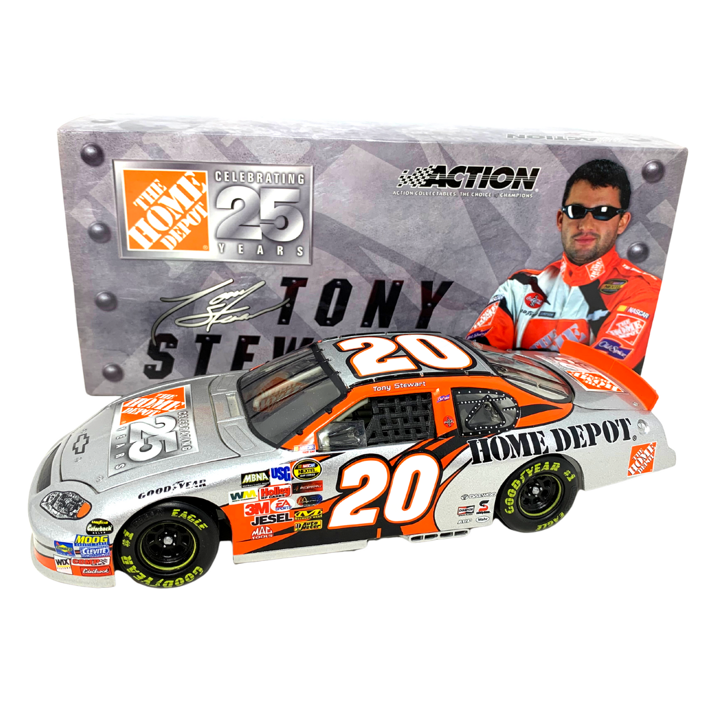 Action Nascar #20 Tony Stewart Home Depot 25th Anniversary 1:24 Diecast