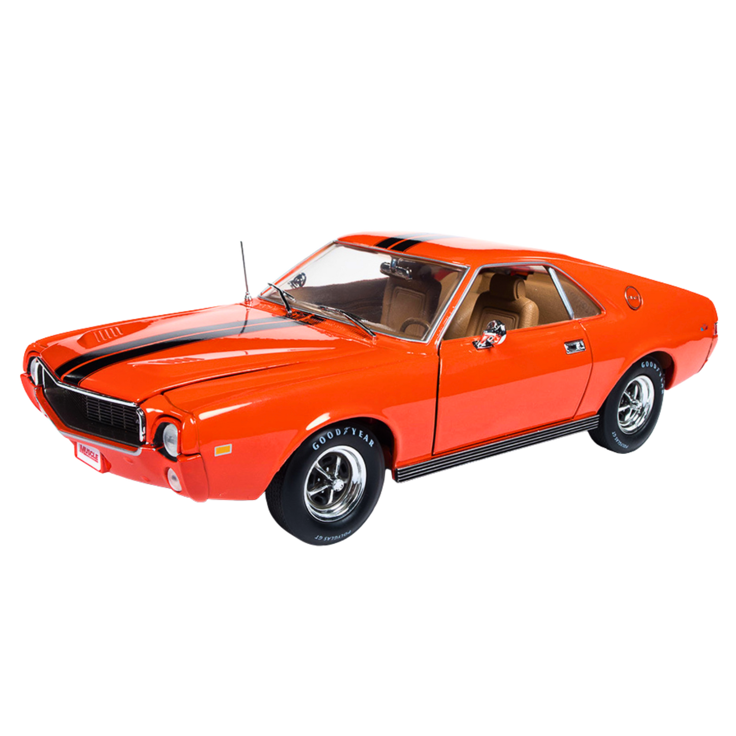 Auto World American Muscle Hemmings Muscle Machines AMC AMX Hardtop 1969 1:18 Diecast Big Bad Orange