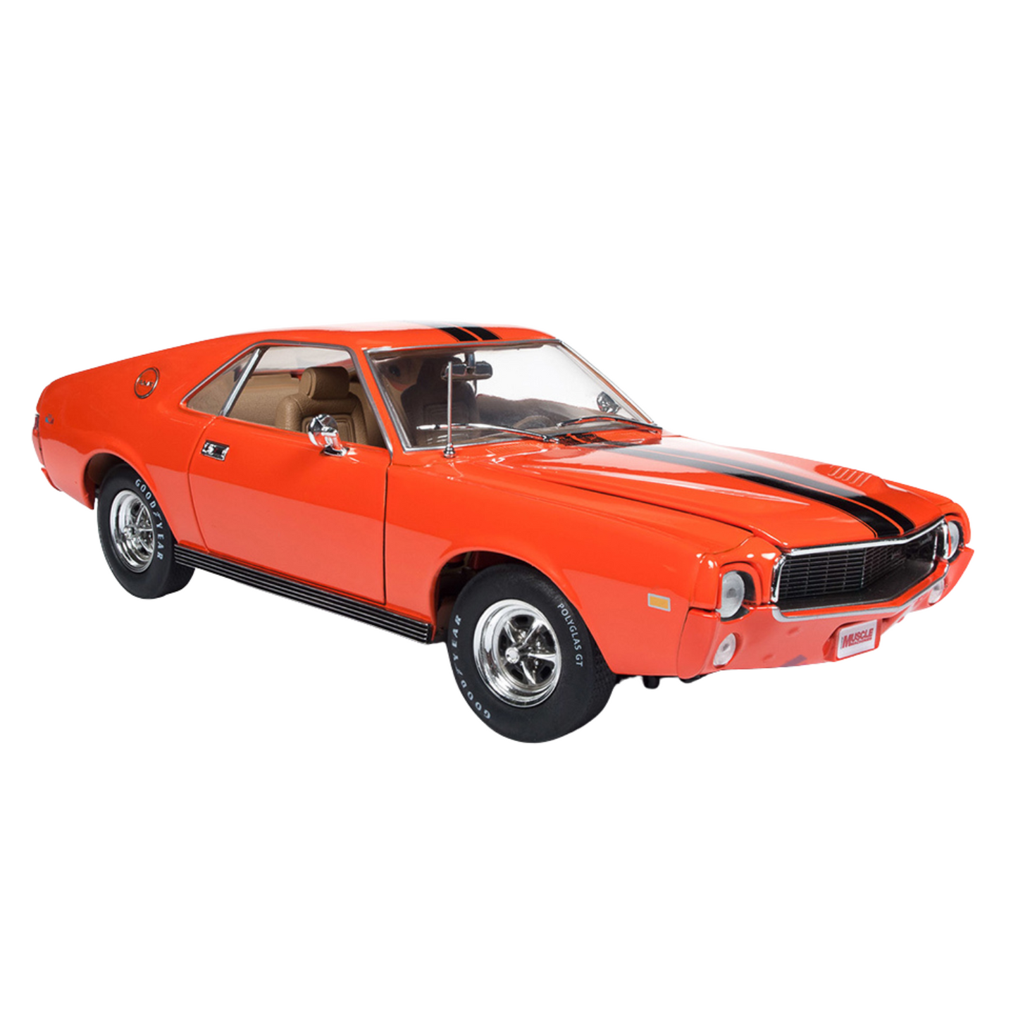 Auto World American Muscle Hemmings Muscle Machines AMC AMX Hardtop 1969 1:18 Diecast Big Bad Orange