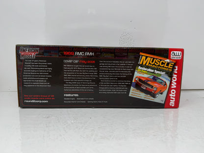 Auto World American Muscle Hemmings Muscle Machines AMC AMX Hardtop 1969 1:18 Diecast Big Bad Orange