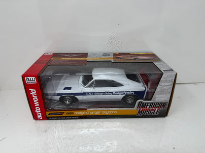Autoworld American Muscle 1969 Dodge Charger Daytona LA & Orange County Dodge Dealer 1:18 Diecast