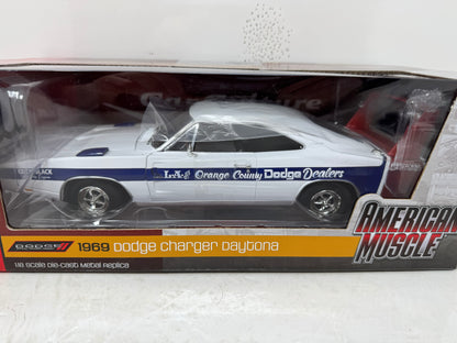 Autoworld American Muscle 1969 Dodge Charger Daytona LA & Orange County Dodge Dealer 1:18 Diecast
