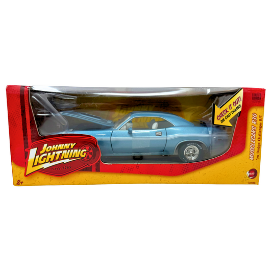 Johnny Lightning 1970 Dodge Challenger R/T 1:24 Diecast WHITE LIGHTNING