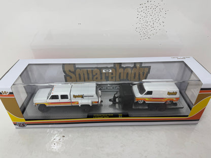M2 Machines Squarebody Syndicate Chevrolet Silverado & Van G10 Set 1:64 Diecast