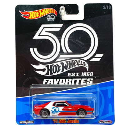 Hot Wheels 50 Favorites 1971 AMC Javelin Real Riders Muscle Car 1:64 Diecast