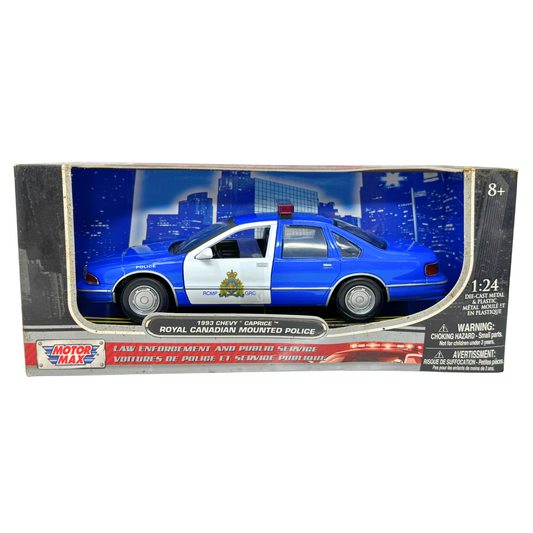 Motormax 1993 Chevy Caprice RCMP (Royal Canadian Mounted Police) Car 1:24 Diecast