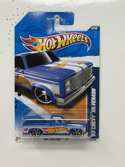 Hot Wheels HW Racing 2011 1983 Chevy Silverado 1:64 Diecast Blue