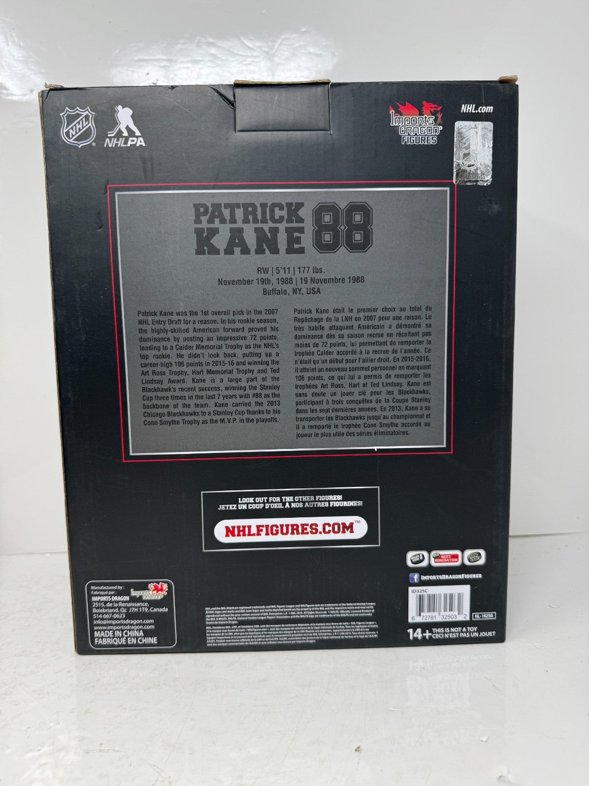 Imports Dragon NHL Patrick Kane Chicago Blackhawks 12" inch Figurine