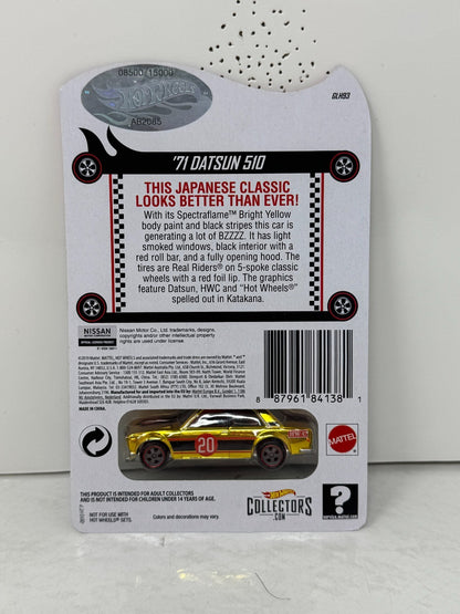 Hot Wheels RLC Red Line Club 1971 Datsun 510 1:64 Diecast