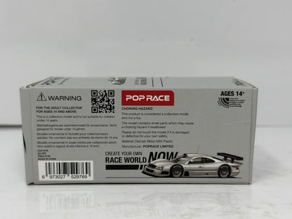 Pop Race Mercedes-Benz CLK-GTR Silver 1:64 Diecast