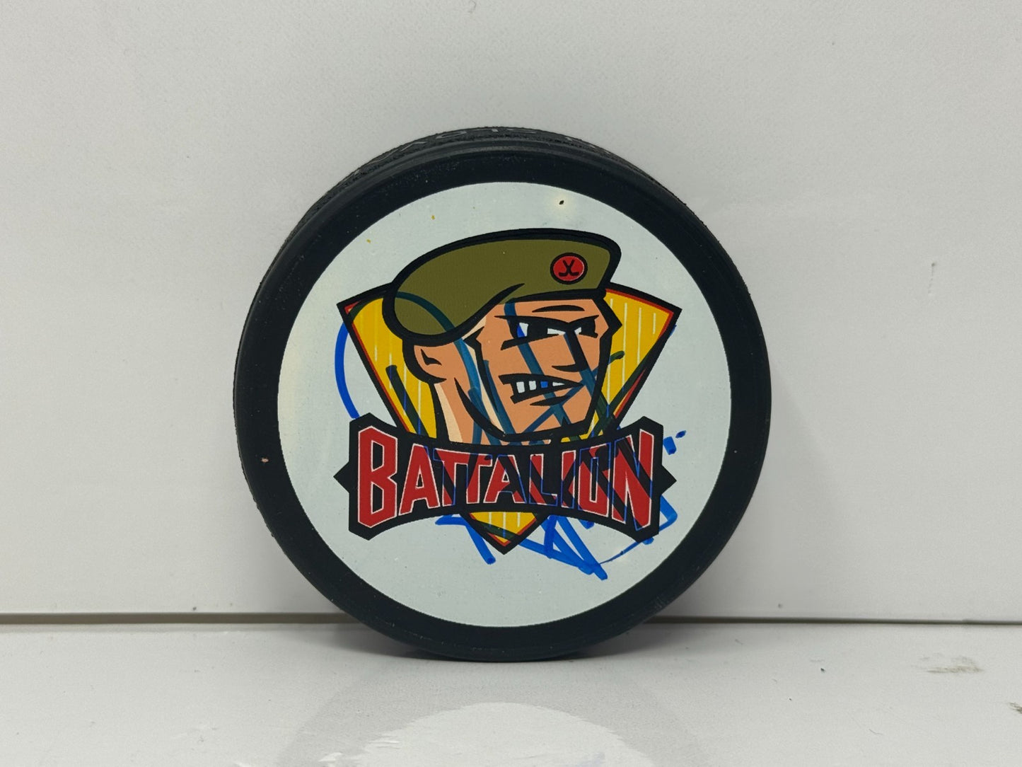 Raffi Torres Brampton Battalion Signed OHL Autograph Puck Blue Auto