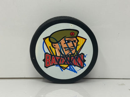Raffi Torres Brampton Battalion Signed OHL Autograph Puck Blue Auto