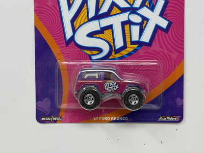 Hot Wheels Pixy Stix 1967 Ford Bronco 1:64 Diecast Real Riders