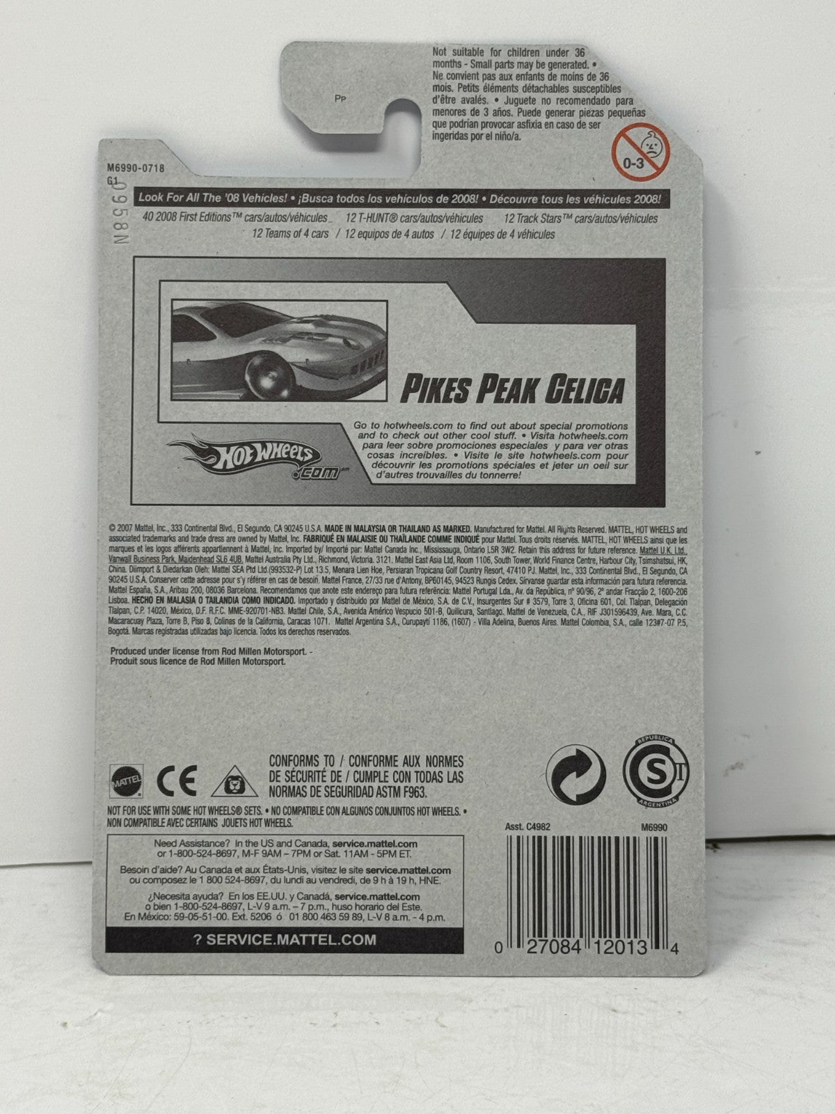 Hot Wheels Stars Pikes Peak Celica 1:64 Diecast Red