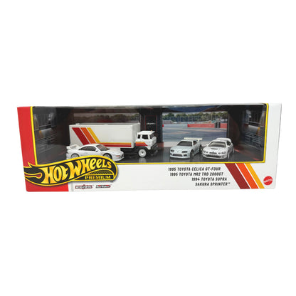 Hot Wheels Premium Toyota 4-Pack Collector Diorama Set 1:64 Diecast