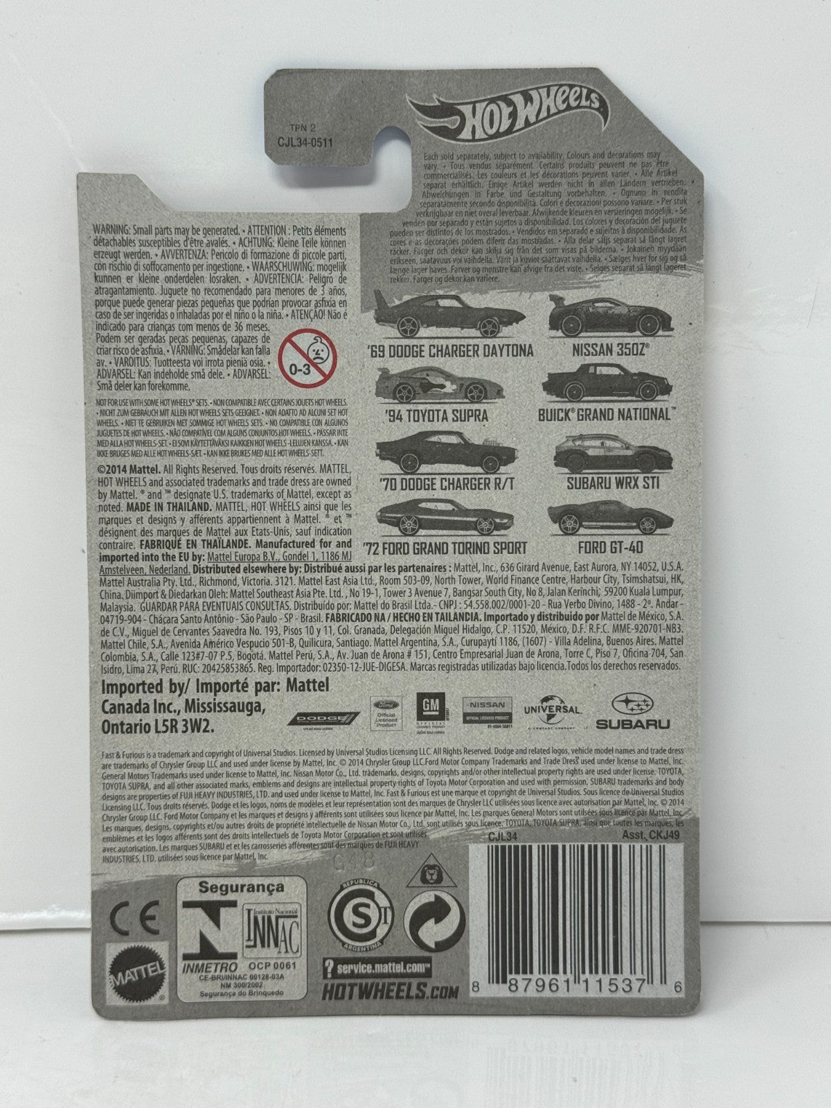 Hot Wheels Fast & Furious Nissan 350Z 1:64 Diecast