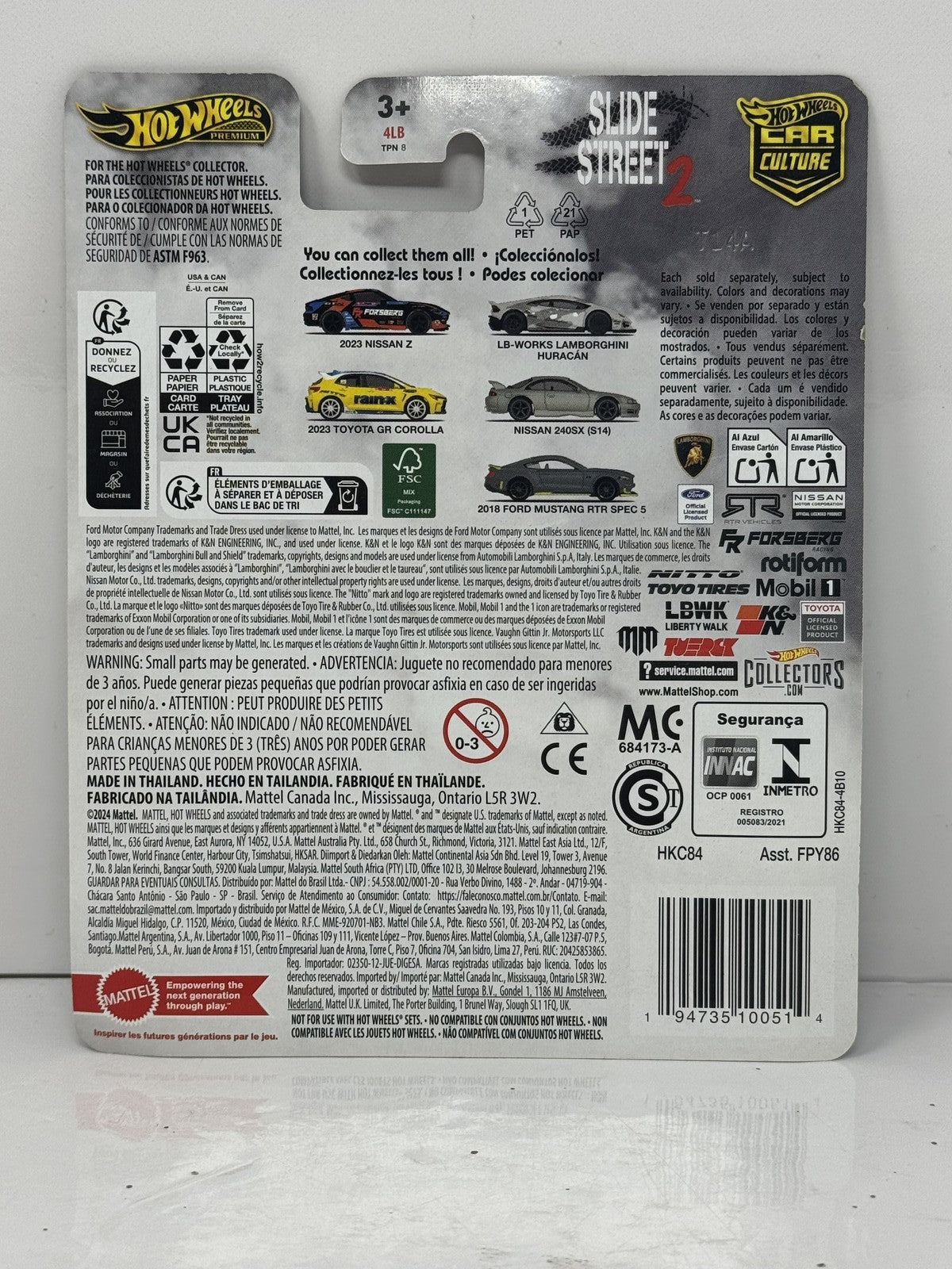 Hot Wheels Premium Slide Street 2 Lamborghini Huracán 1:64 Diecast