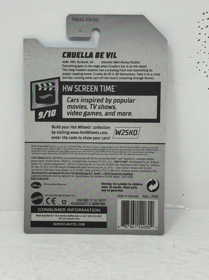 Hot Wheels Super Treasure Hunt 101 Dalmatians Cruella De Vil 1:64 Diecast