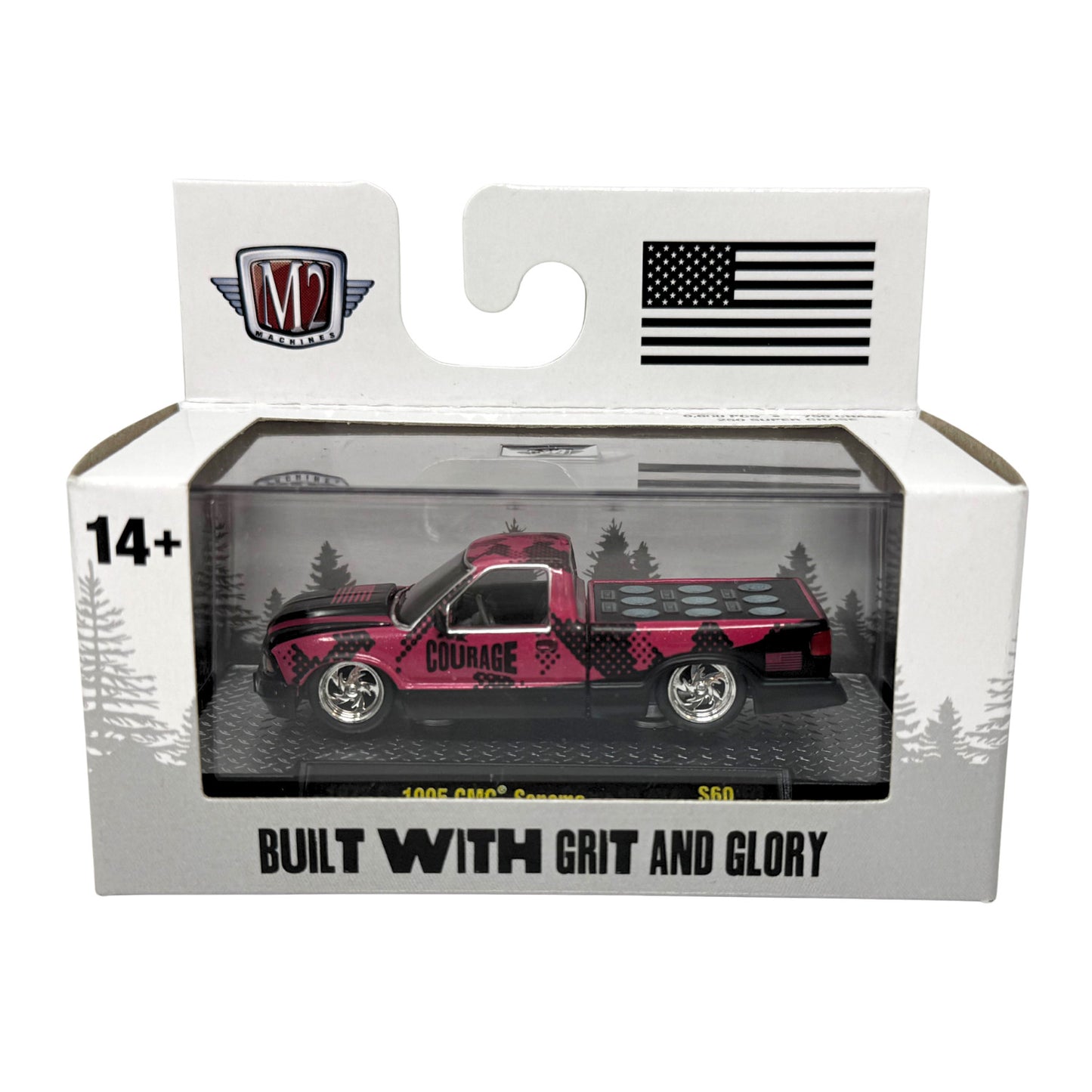 M2 Machines Built With Grit And Glory 1995 GMC Sonoma 1:64 Diecast